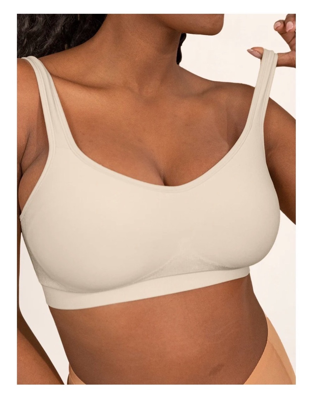 TRUEKIND Daily Comfort Wireless Shaper Bra size L in Chai (cream)